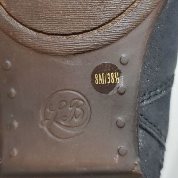 Lucky Brand Belia Leather Ankle Boots in Distressed Black Size 8 - Picture 14 of 16